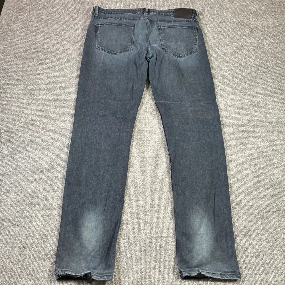 PAIGE Lennox Slim Fit‎ Jeans Mens 33 Gray Distressed USA Denim Stretch